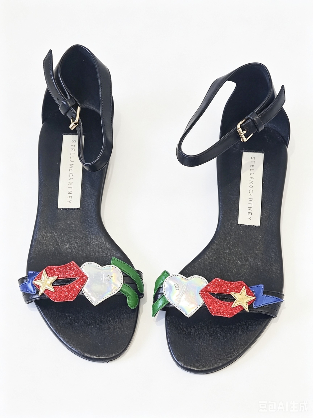 Stella McCartney Ankle Strap Flat Sandals